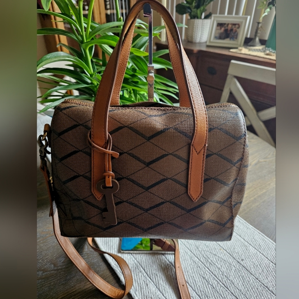 Fossil 1954 "Sydney" Satchel with Crossbody  Strap
